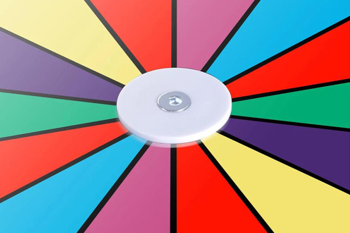50cm Prize Wheel with Folding Tripod Stand 12 Slots Tabletop Spinning Whee