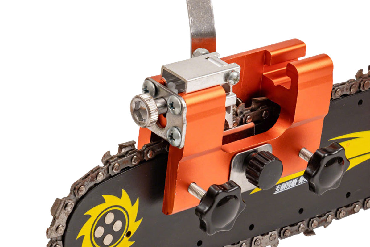 Hand Crank Chain Sharpening Tool With 3 Grinding Heads