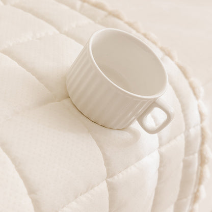 Pet Sofa Cover Non Slip Couch Protector Corduroy Thick Mat-White