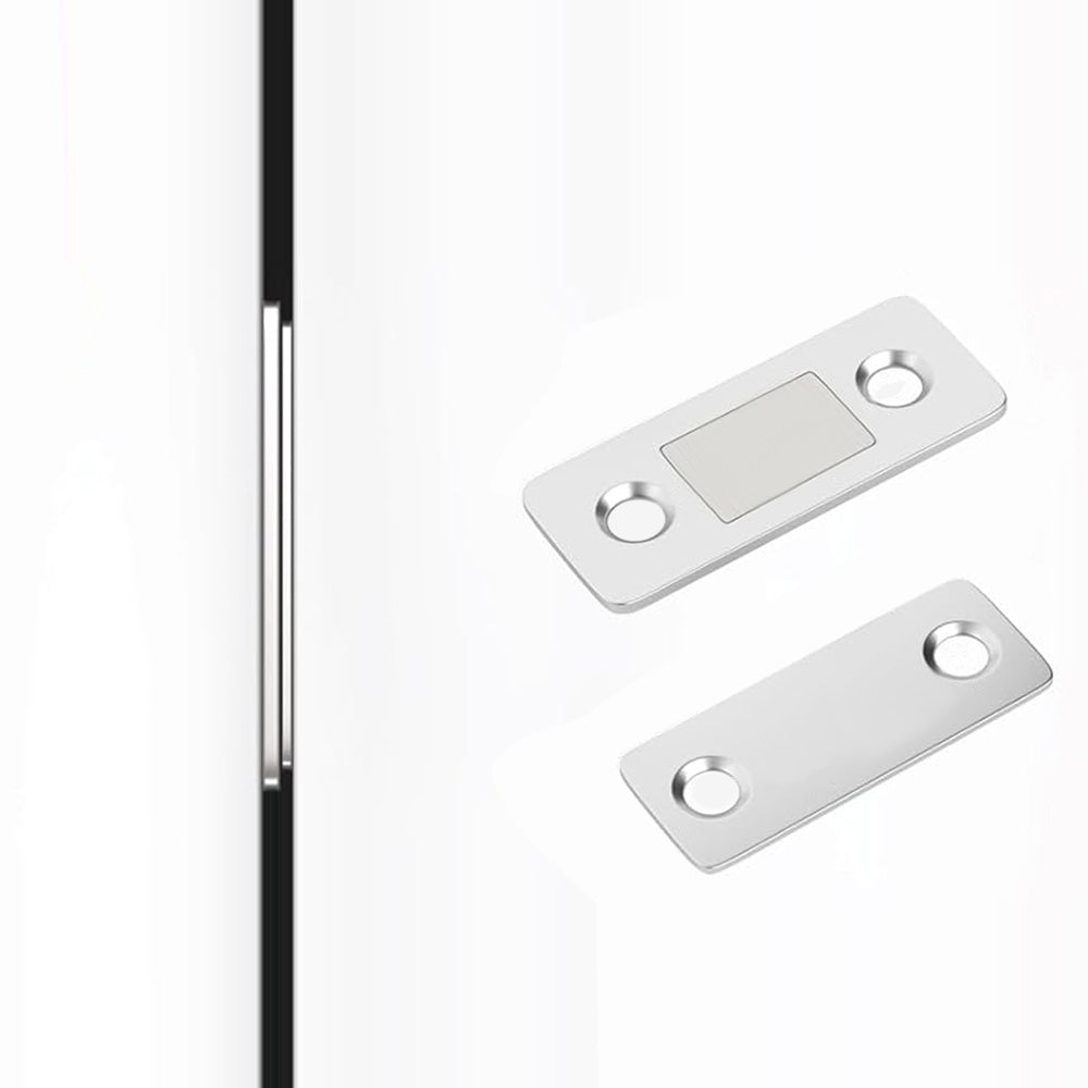 4 Pack Magnetized Cabinet Catch Thin Door Latch Hardware for Closet Kitchen