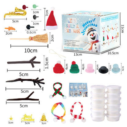 Build a Snowman Kit Christmas Snowman Crafts for Kids Modeling Clay Snowman DIY Kit Xmas Toys