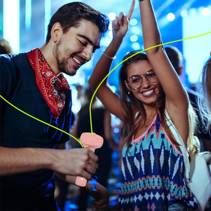 String Rope Launcher Fidget Toy Glow in The Dark Rope String Shooter Christmas Birthday Party Favor Pink