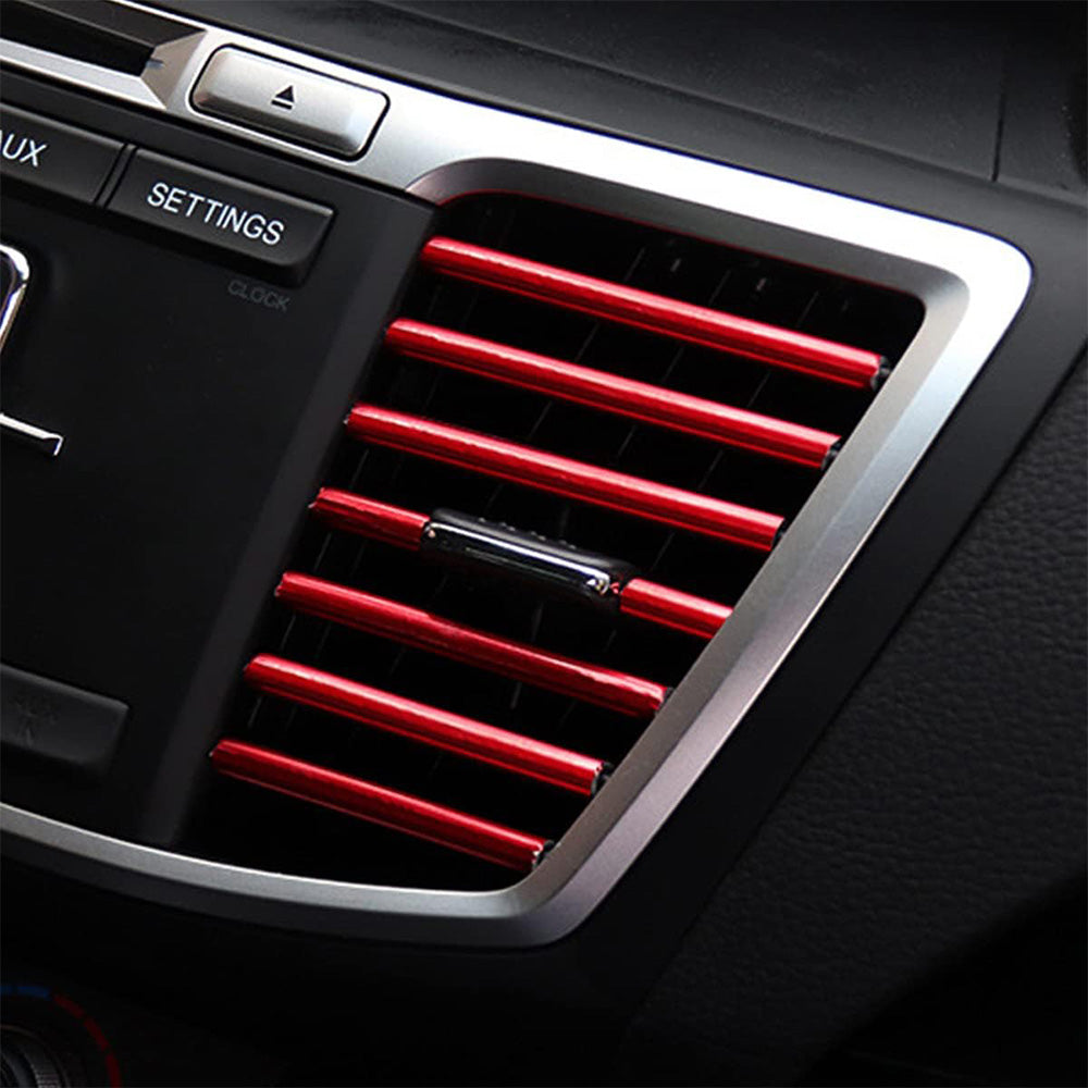 20 Pack Car Interior Air Vent Decorative Trim Strip-Red