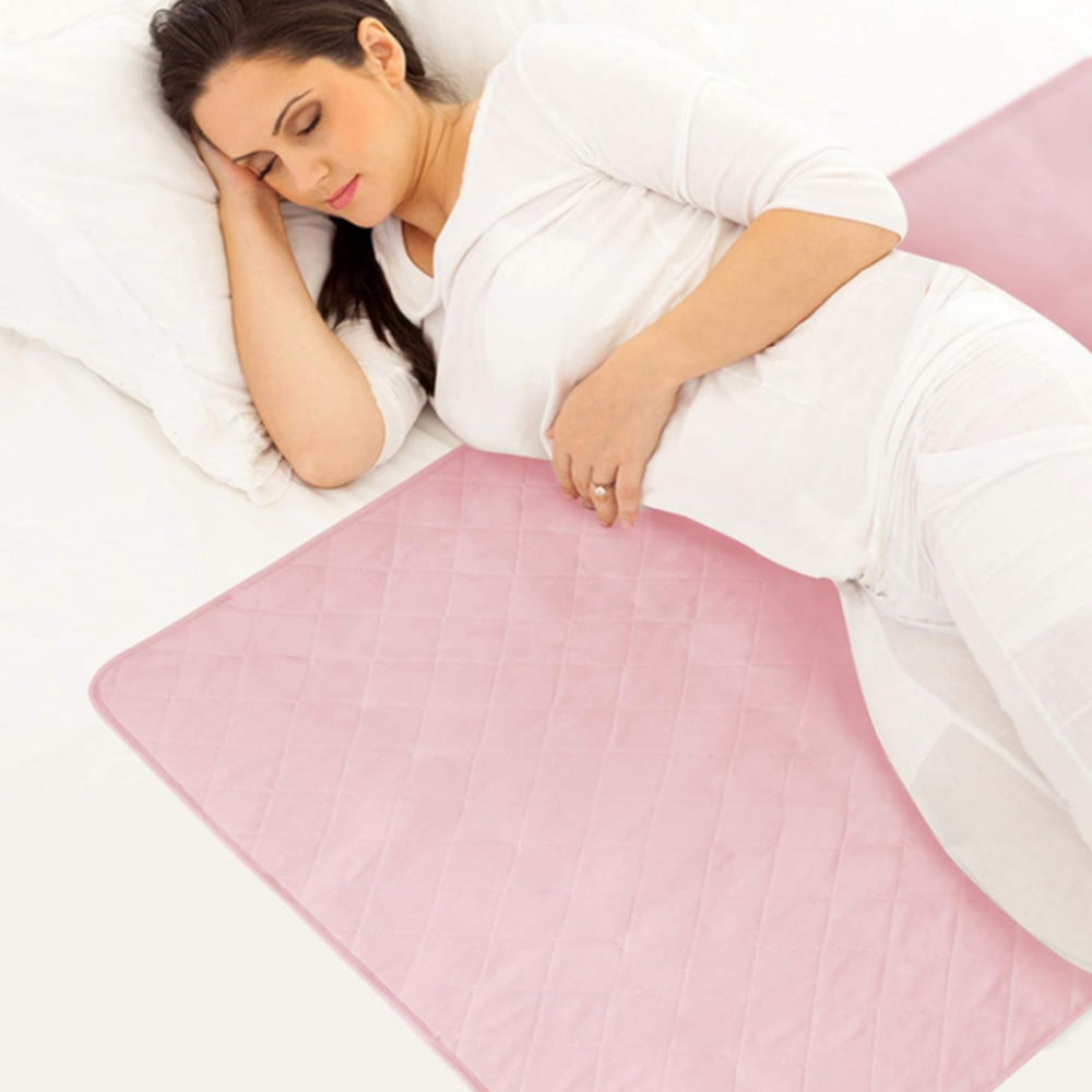 2Pcs Reusable Large Urine Change Mat Water Resistant Nappy Diaper Changing Pad Pink