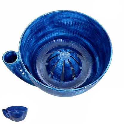 PLA Swirl Colander Bowl for Washing Draining and Serving - Blue