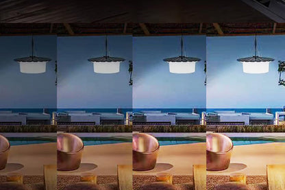 2Pcs 224-LED Solar Pendant Light with Moving Sensor Solar Light for Shed Camping Patio Tent