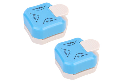 2 Piece 3-In-1 Corner Rounder Paper Round Corner Edges Punch - Blue