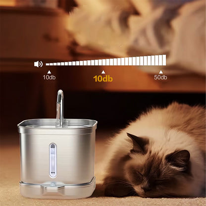 2L Stainless Steel Cat Water Fountain
