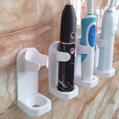 4Pcs Set Electric Toothbrush Holders Wall Mounted Adhesive Tooth Brush Organizer