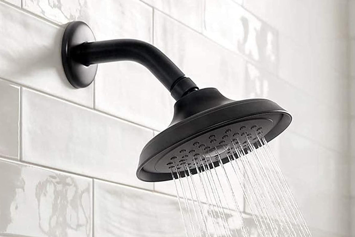 Matte Black Shower Arm 15cm Wall Mount Replacement Angle Shower Head Arm Shower Pipe