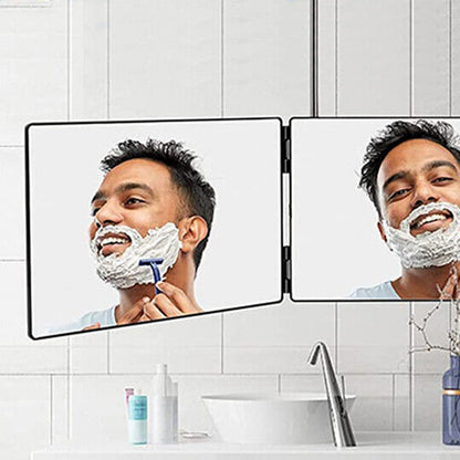3 Way Barber Mirror Adjustable Trifold Self Hair Cutting Makeup Mirror