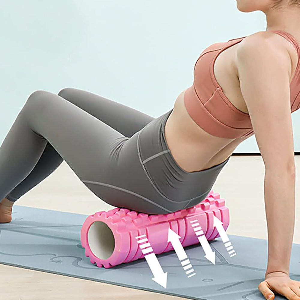 EVA Foam Roller for Yoga & Fitness Muscle Massage Pain Relief Recovery Pink
