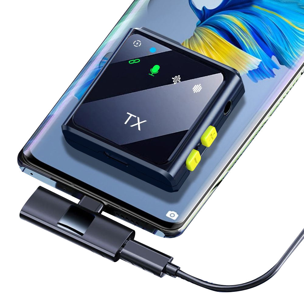 2Pcs Wireless Lavalier Microphone Lapel Microphone for Interview Vlog Live Stream Type-C Style