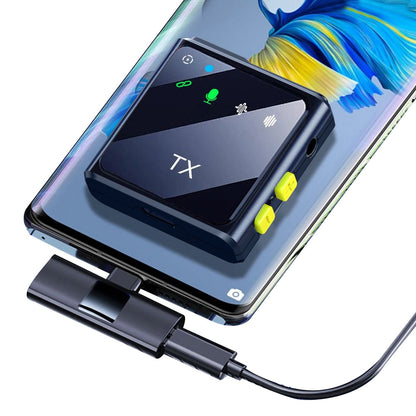 2Pcs Wireless Lavalier Microphone Lapel Microphone for Interview Vlog Live Stream Type-C Style