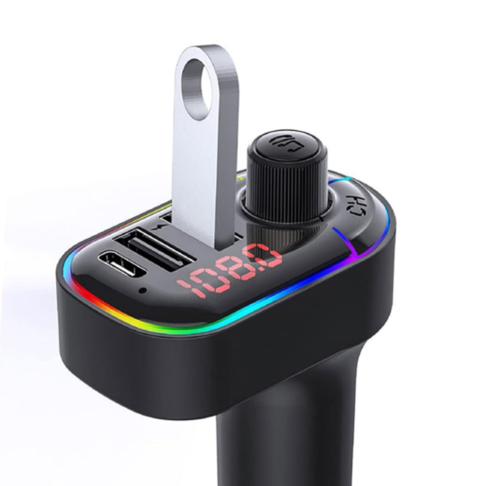 Bluetooth Wireless Radio Car Receiver FM Transmitter Adapter with Dual USB Fast Charging Ports
