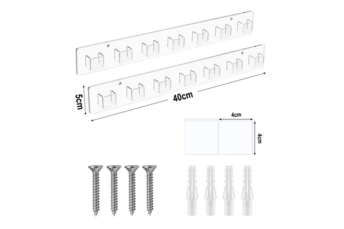 2Pcs Sunglasses Rack Wall Clear Acrylic Wall Mount Glasses Holder Glasses Storage