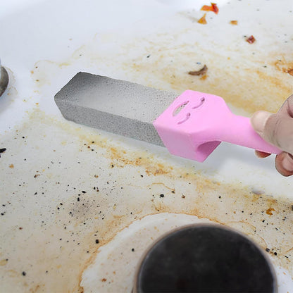 4Pcs Pumice Stone Cleaning Brush with Removable Handle for Toilet Bathroom Kitchen