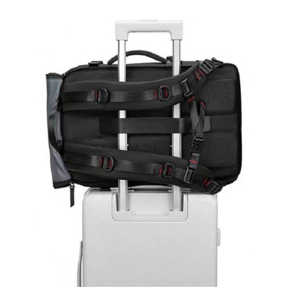 Large Travel Backpack Water Resistant Laptop Backpack Camping Rucksack With Separate Shoe Pocket Black