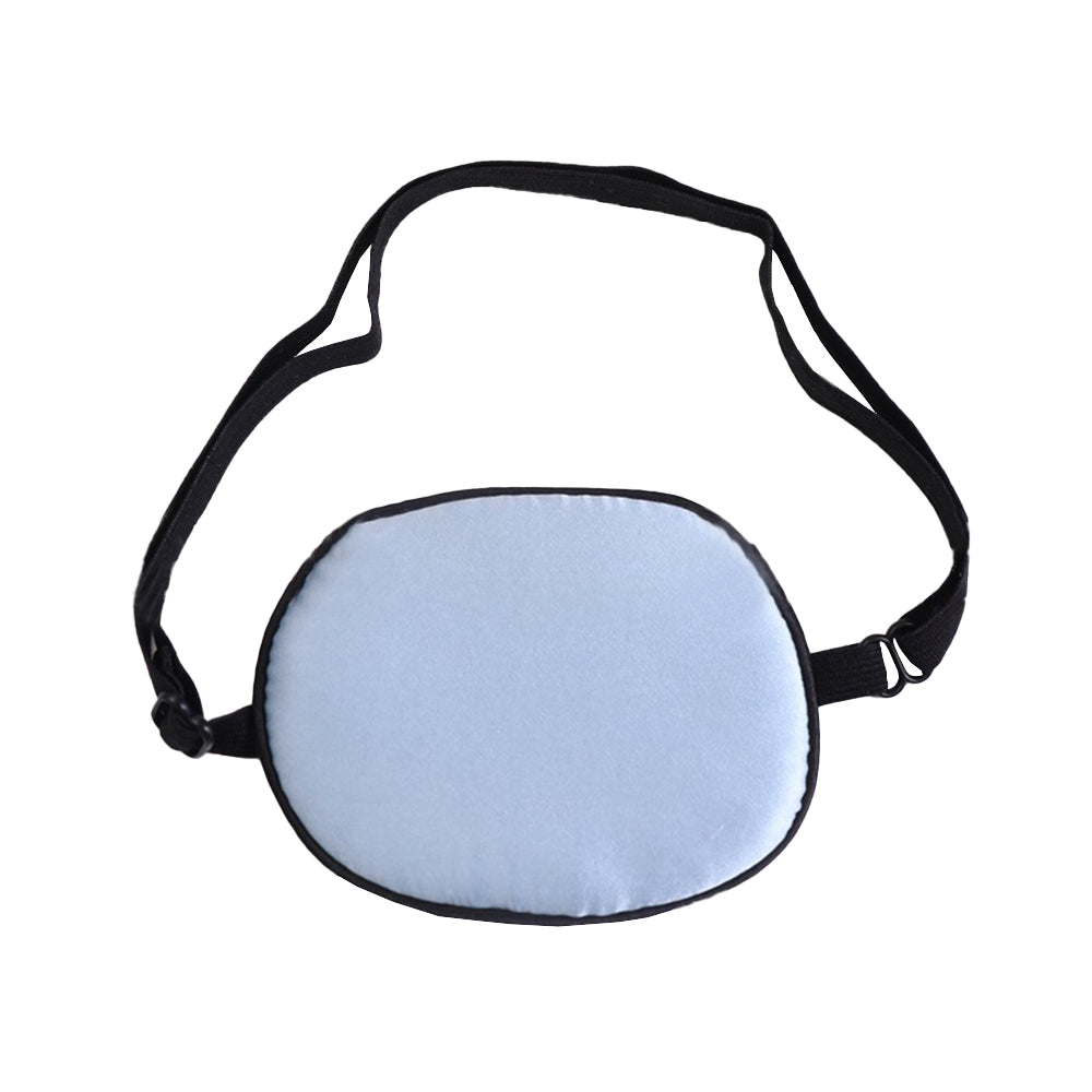 Mulberry Silk Eye Patch Elastic Amblyopia Strabismus Lazy Eye Patch Adjustable Single Eye Patch with Elastic Strap -Blue