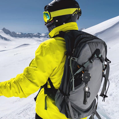 2 Pcs Retractable Keychain Carabiner Badge Key Holder