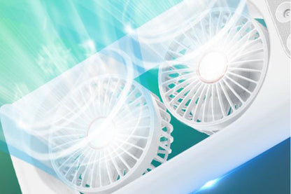 Tower Cooling Fans Standing Desk Fan with 3 Speeds and Light for Bedroom -White