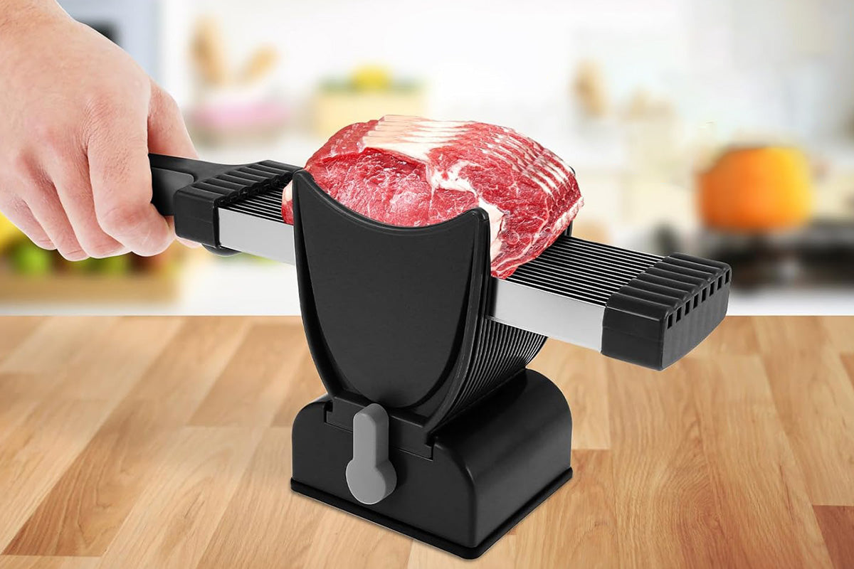 Manual Meat Slicer with Stainless Steel Blade for Beef Pork Mutton Hot Pot -Black