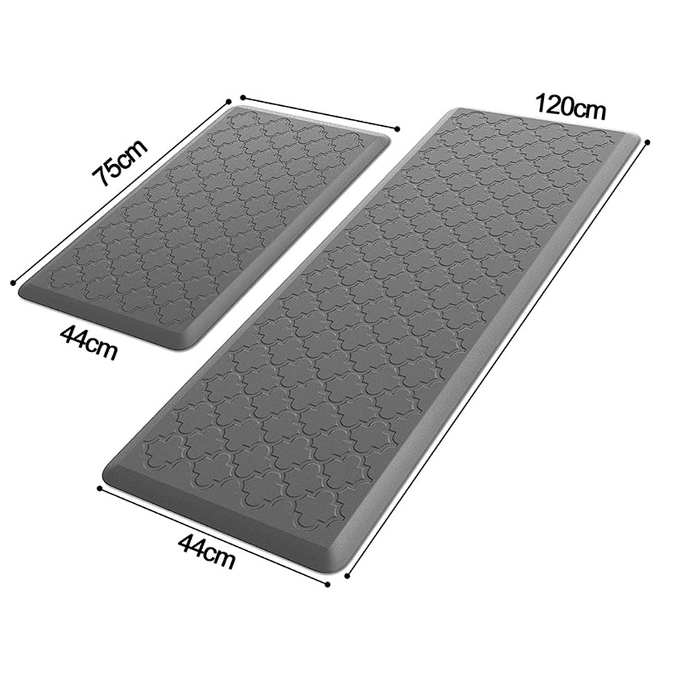 Anti Fatigue Cushioned PVC Floor Mat for Kitchen and Office-Grey