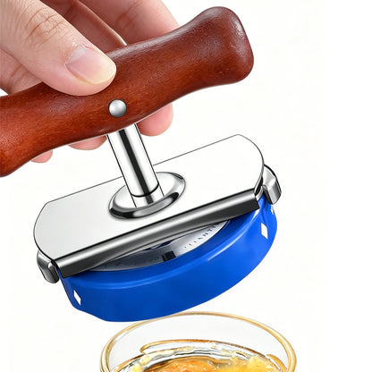Wooden Handle Jar Opener Adjustable Bottle Opener for 3 to 13 cm