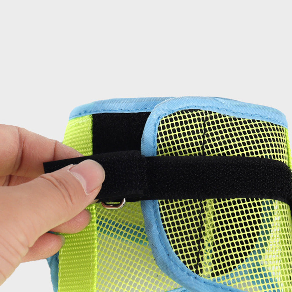 Dog Muzzle Air Mesh Adjustable Mouth Guard for Bark and Scavenging Prevention Green