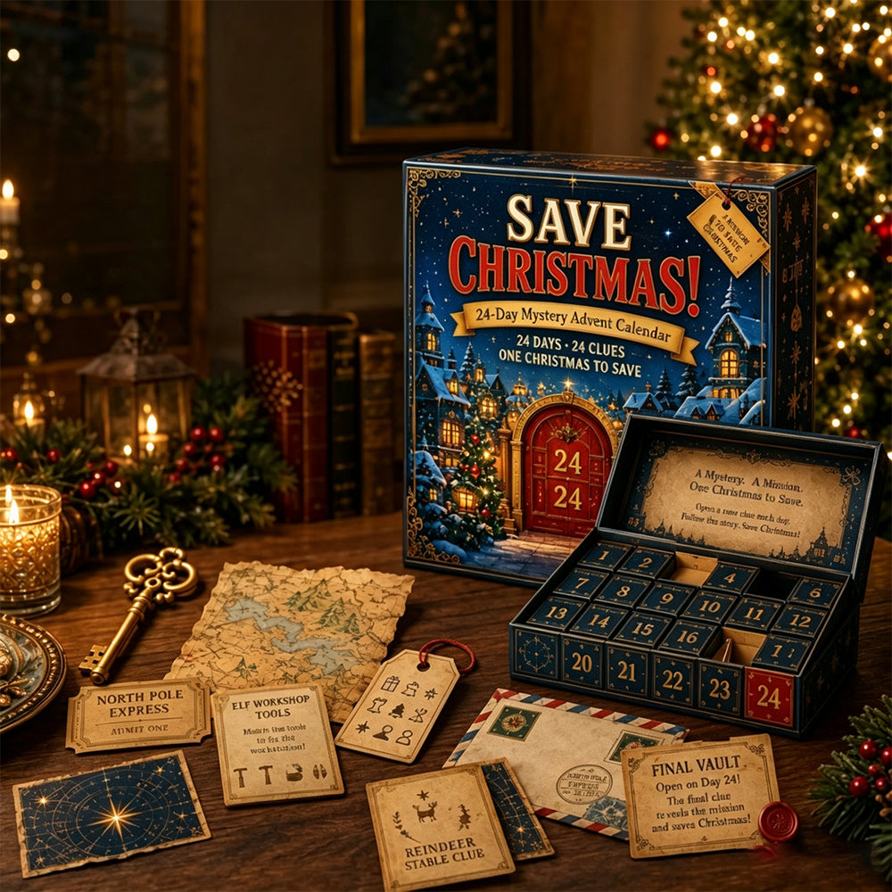 Mystery Advent Calendar For Adults Save Christmas 24 Day Puzzle