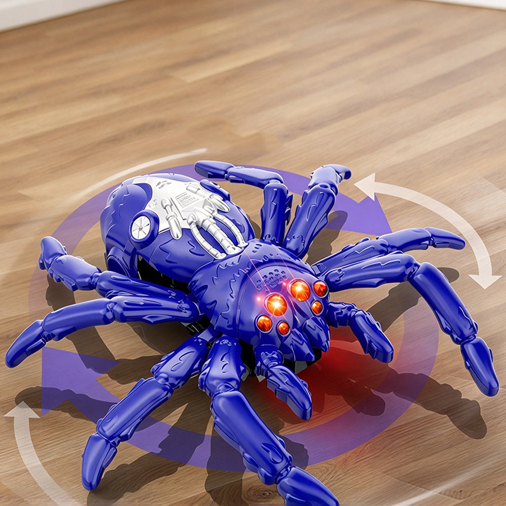 360 Degree Rotating Remote Control Wall Climbing Spider Toy - Blue