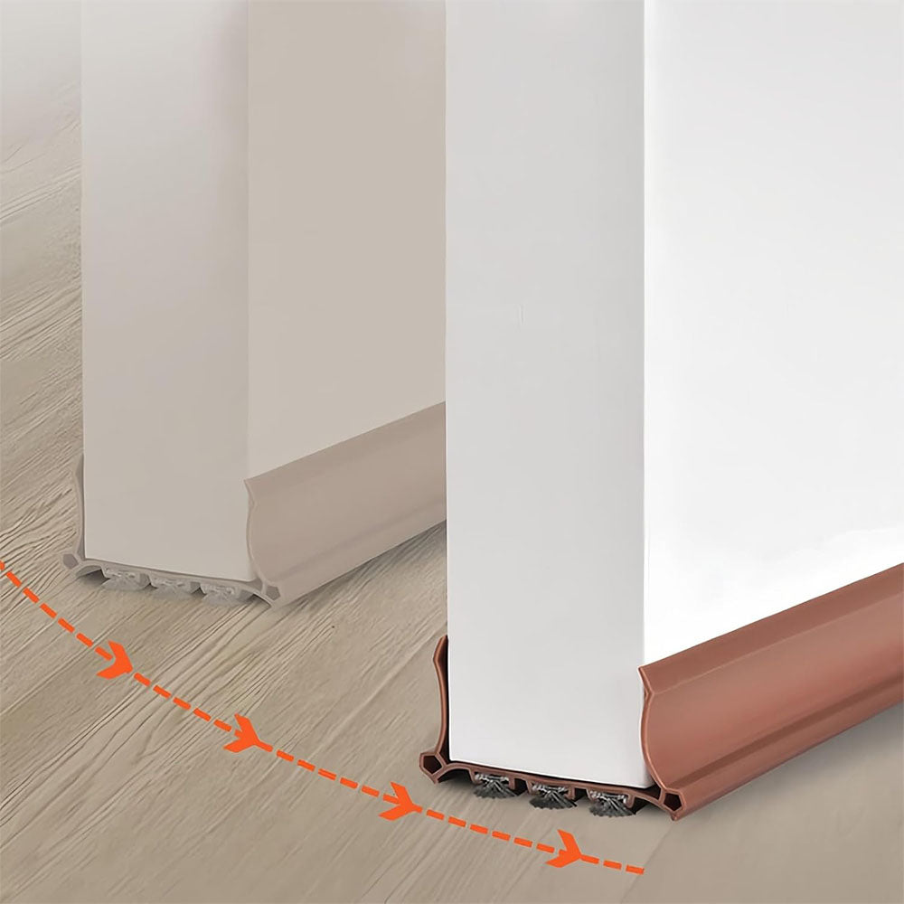 2PCS Door Draft Stopper Door Seal Strip Silicone Brush for Bottom Gap