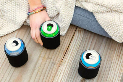 25Pcs Black Blank Can Cooler Sleeves Collapsible Plain Drink Holder Skinny Drink Insulated Sleeve