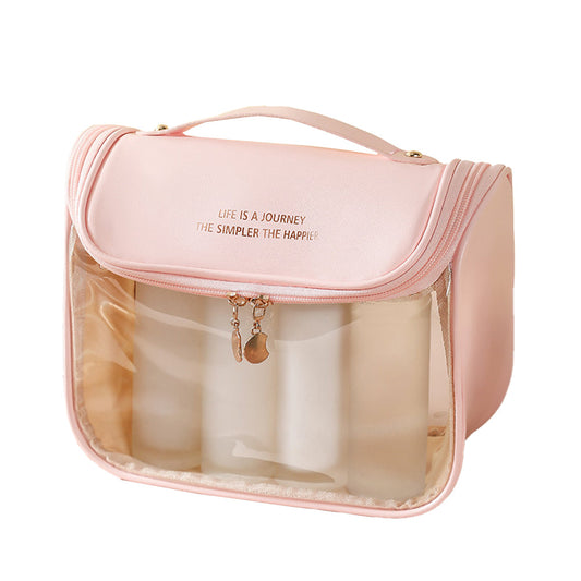 Clear Makeup Bag with Hanging Hook Toiletry Bag Traveling Accessories Organizer