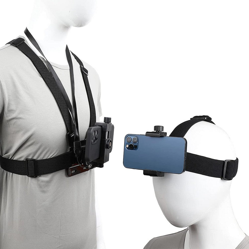 9Pcs Mobile Phone Chest Strap Harness Mount Head Strap Holder Kit for POV DJI