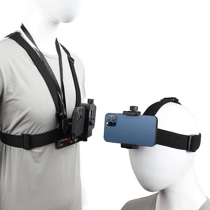 9Pcs Mobile Phone Chest Strap Harness Mount Head Strap Holder Kit for POV DJI