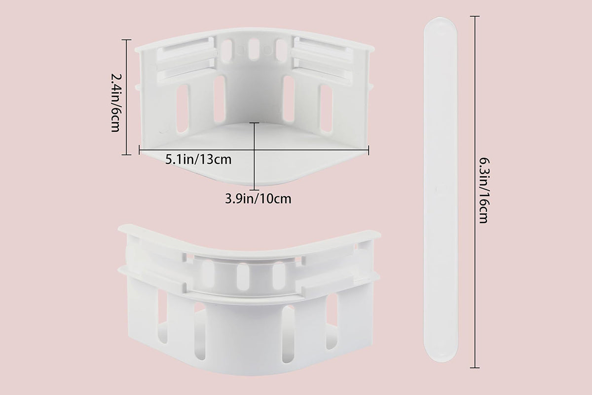 Open Corner Bed Sheet Holder with Lock Strips Sheet Locks Fit All Mattress Size -White