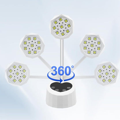 Motion Sensor UV Nail Lamp 360 Degrees Adjustable Fast Curing LED Dryer Light for Home Nail DIY Manicure