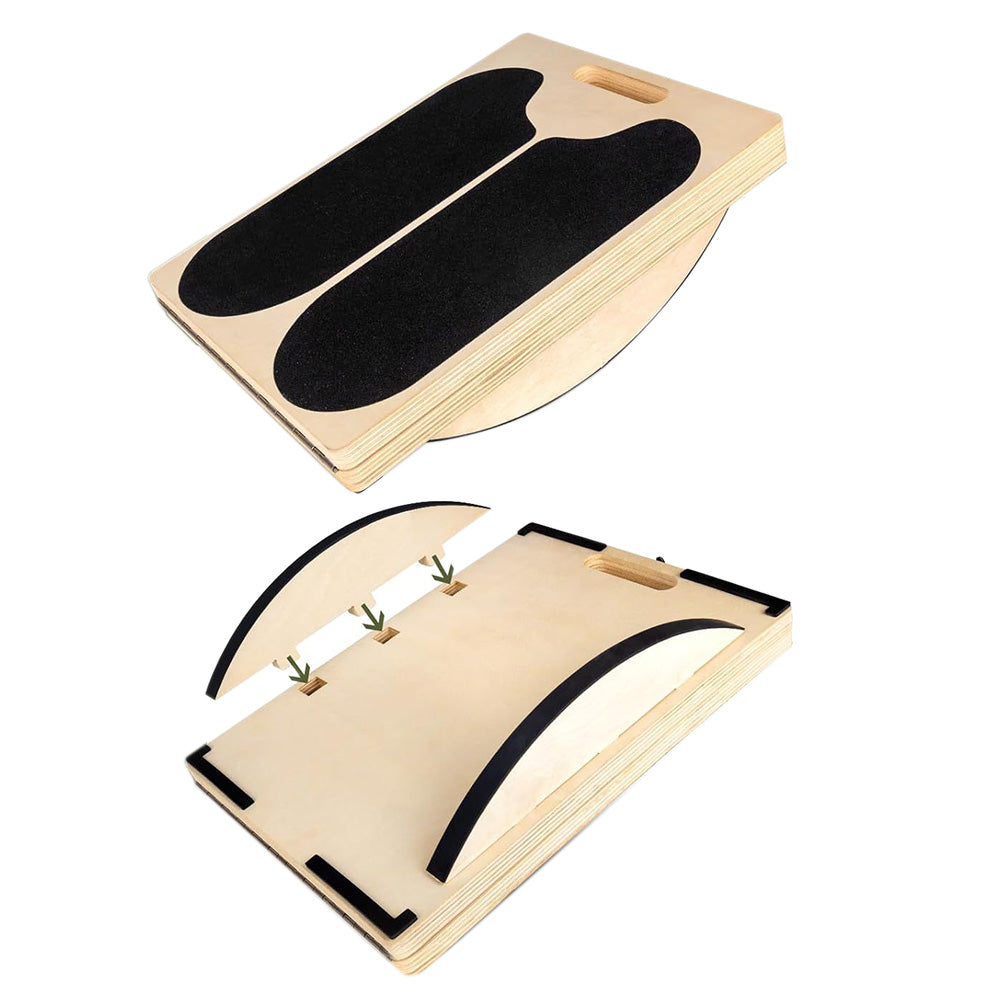 5 Angle Adjustable Calf Stretcher Slant Board Wood Balance Board for Home Gym