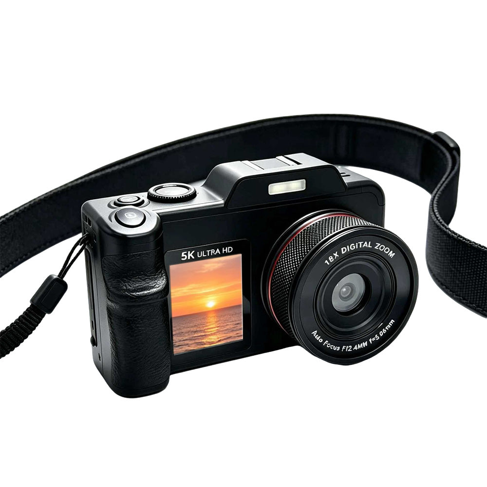 5K Dual Screen Digital Camera 18X Zoom Autofocus Video Camera