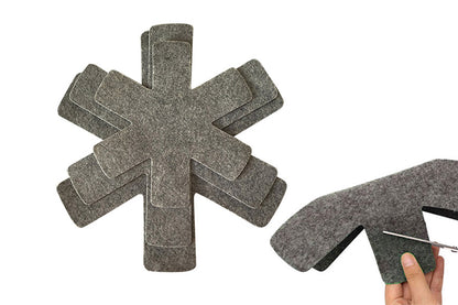 3pcs Cookware Protectors Felt Pot and Pan Protector Pads for Stacking Kitchen Organization