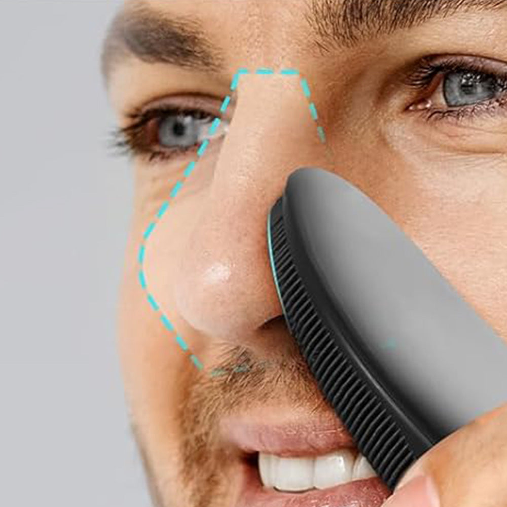 Electric  Facial Cleansing Brush Silicone Face Scrubber for Cleaning Exfoliating Massaging Black