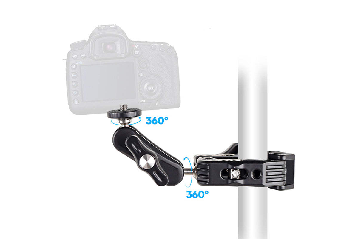 2Pcs Super Clamp Camera Clamp Mount Monitor With Action Camera Adapter Phone Clamp Mount