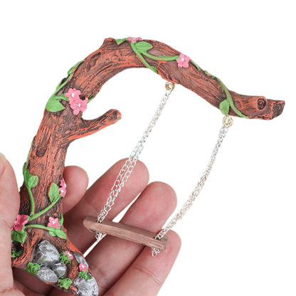Resin Fairytale Garden Swing Garden Figurines Decoration