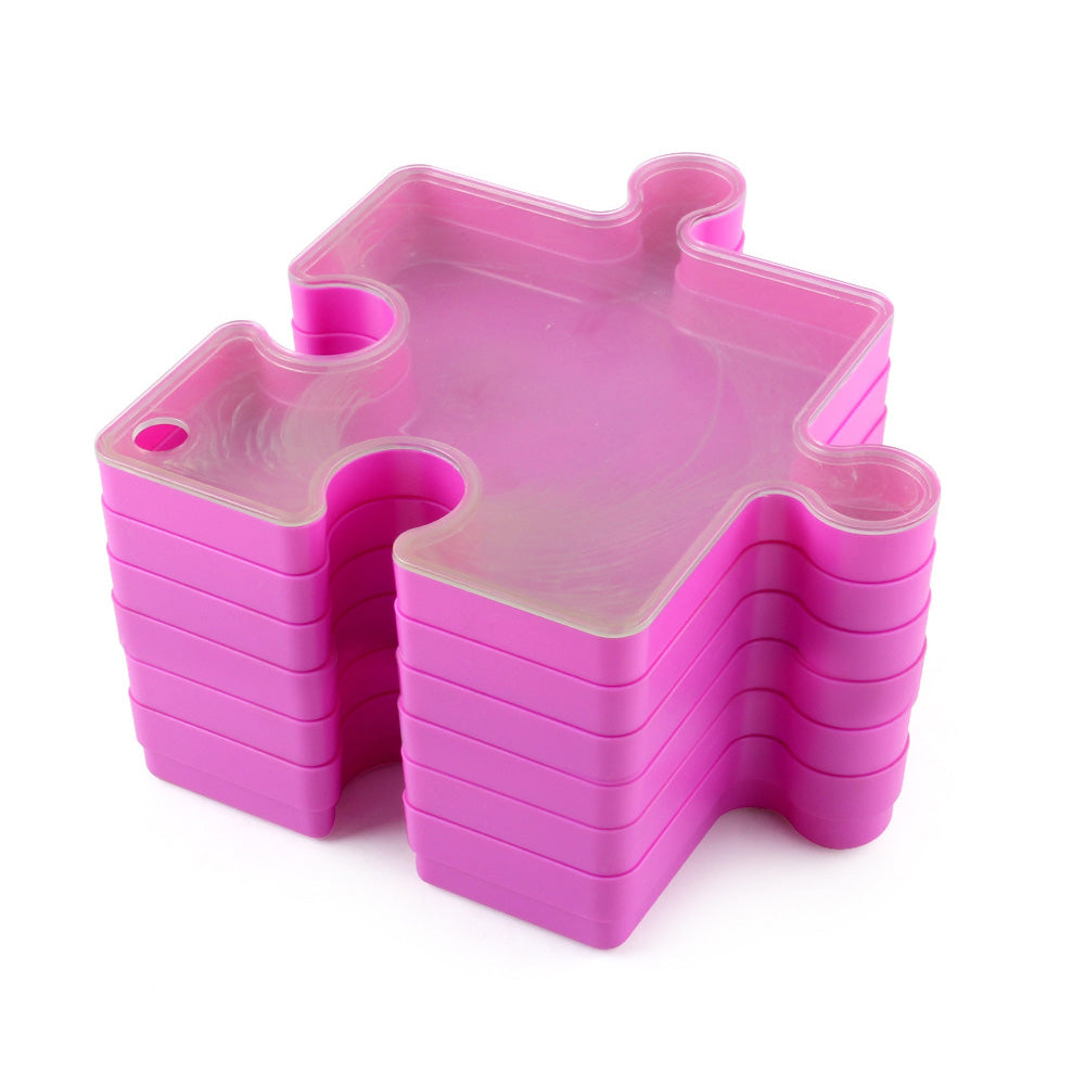 6 Layer Puzzle Storage Organizer Box Stackable Sorting Trays for 1000 Pieces-Red