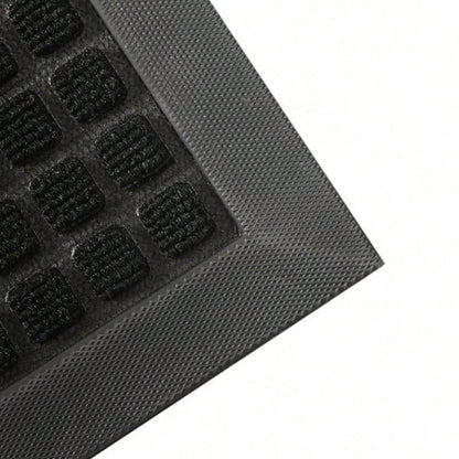 PVC Entrance Floor Mat with Slip Resistant Rubber Backing - Black