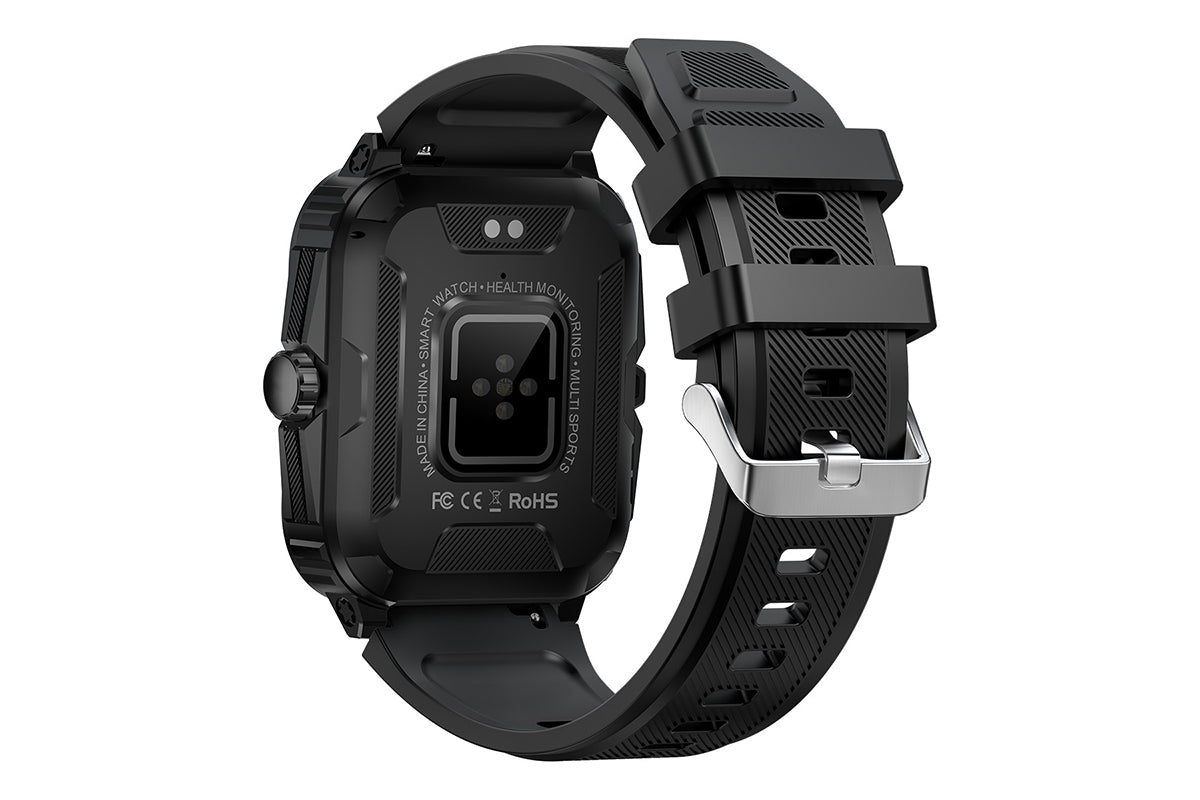 Waterproof Smartwatch for Men Android iOS Phones Smart Watch Fitness Tracker 1.96 Inch Blood Pressure Heart Rate Sport Pedometer Sleep Digital Step Activity Monitor-Black Silver
