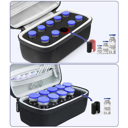 Insulin Vial Storage Case Waterproof Peptide Case for Fridge