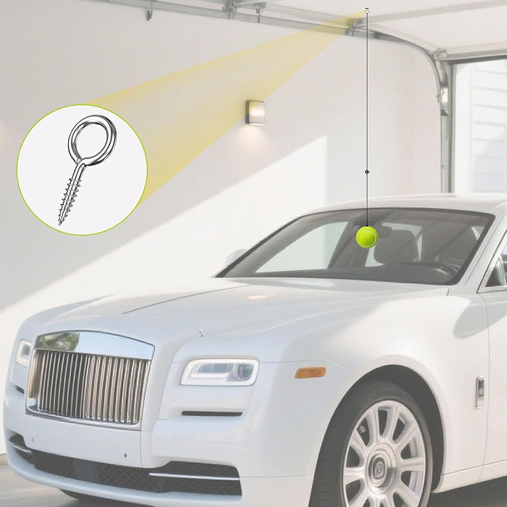 2Pcs Garage Parking Aid Tennis Balls ¨C Adjustable String Vehicle Stopper for Safe and Precise Parking