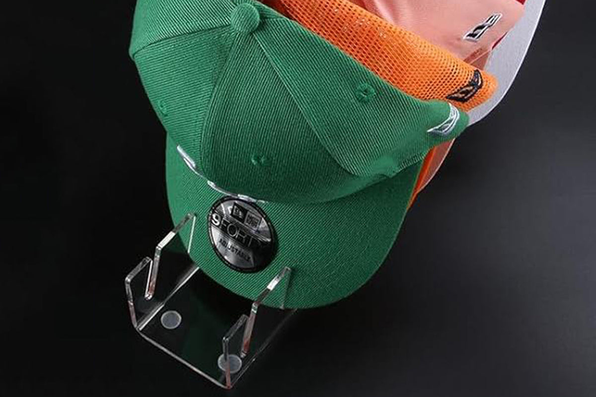 2Pcs Hat Stand Acrylic Hat Organizer for 14 Baseball Caps Storage Organizer